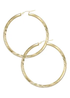 10K Womens Gold Hoop Earrings | Customizable Size