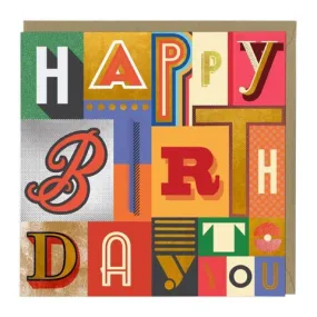 Abstract Happy Birthday Greeting Card