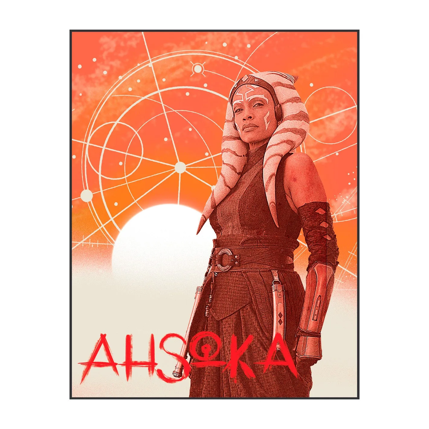 Ahsoka: Ahsoka Tano Brush Lettering Poster        - Officially Licensed Star Wars Removable     Adhesive Decal