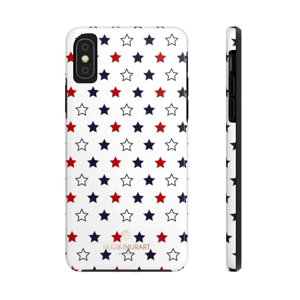 American Patriotic Print Phone Case, Star Print Case Mate Tough Phone Cases-Made in USA