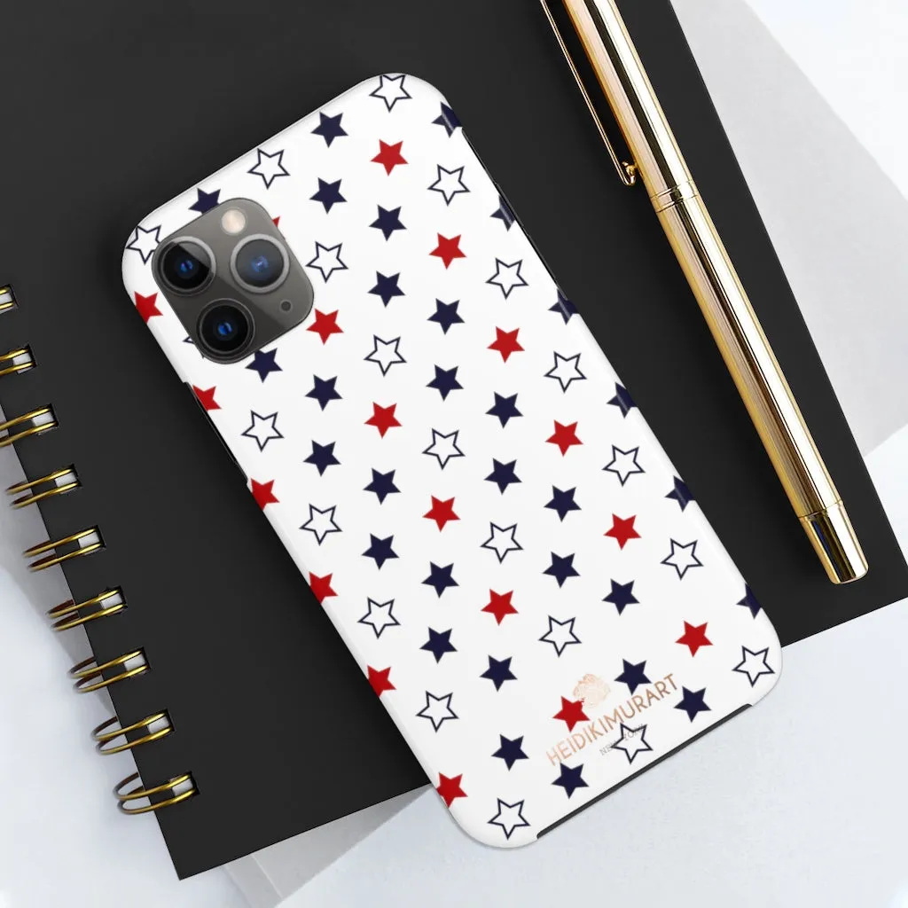 American Patriotic Print Phone Case, Star Print Case Mate Tough Phone Cases-Made in USA