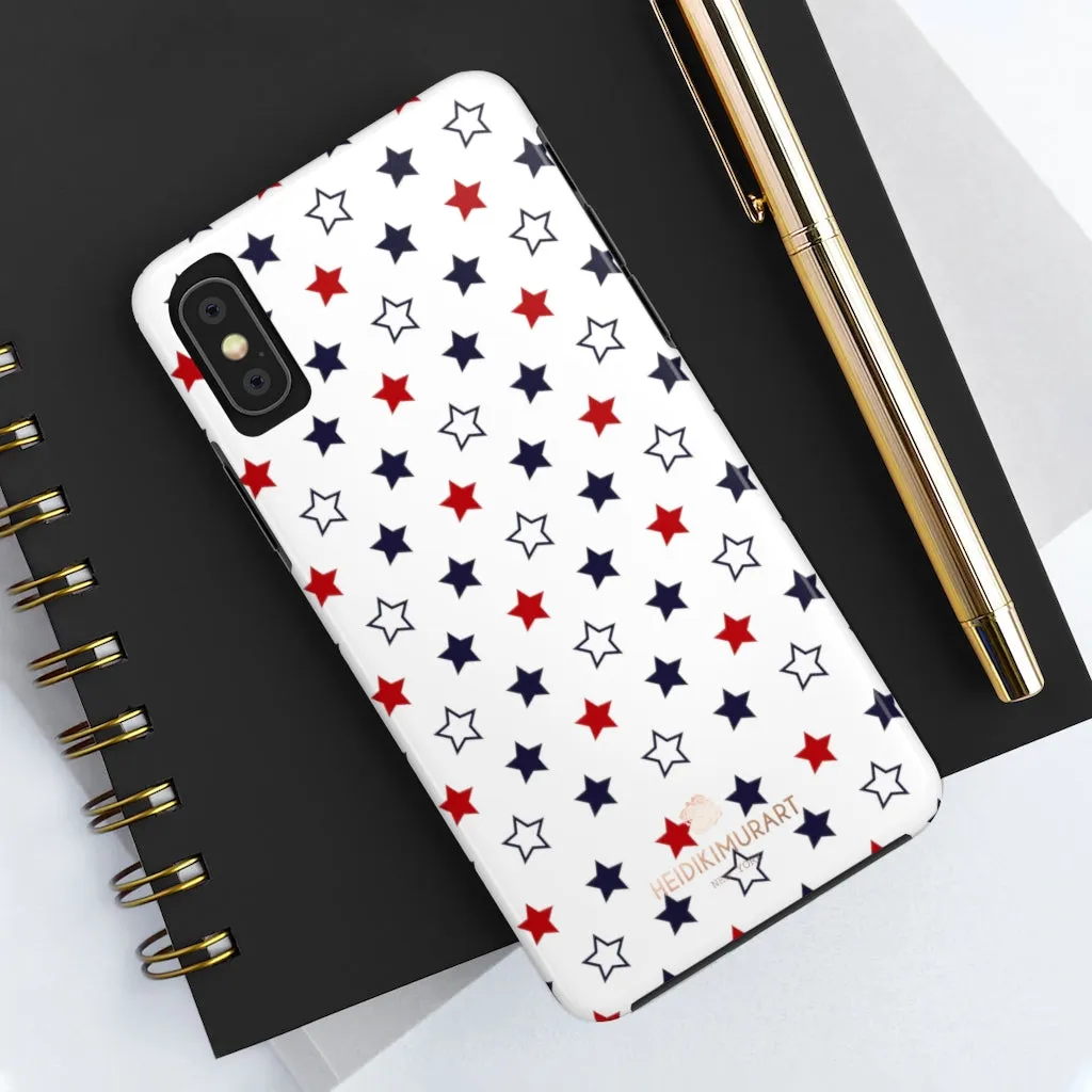 American Patriotic Print Phone Case, Star Print Case Mate Tough Phone Cases-Made in USA