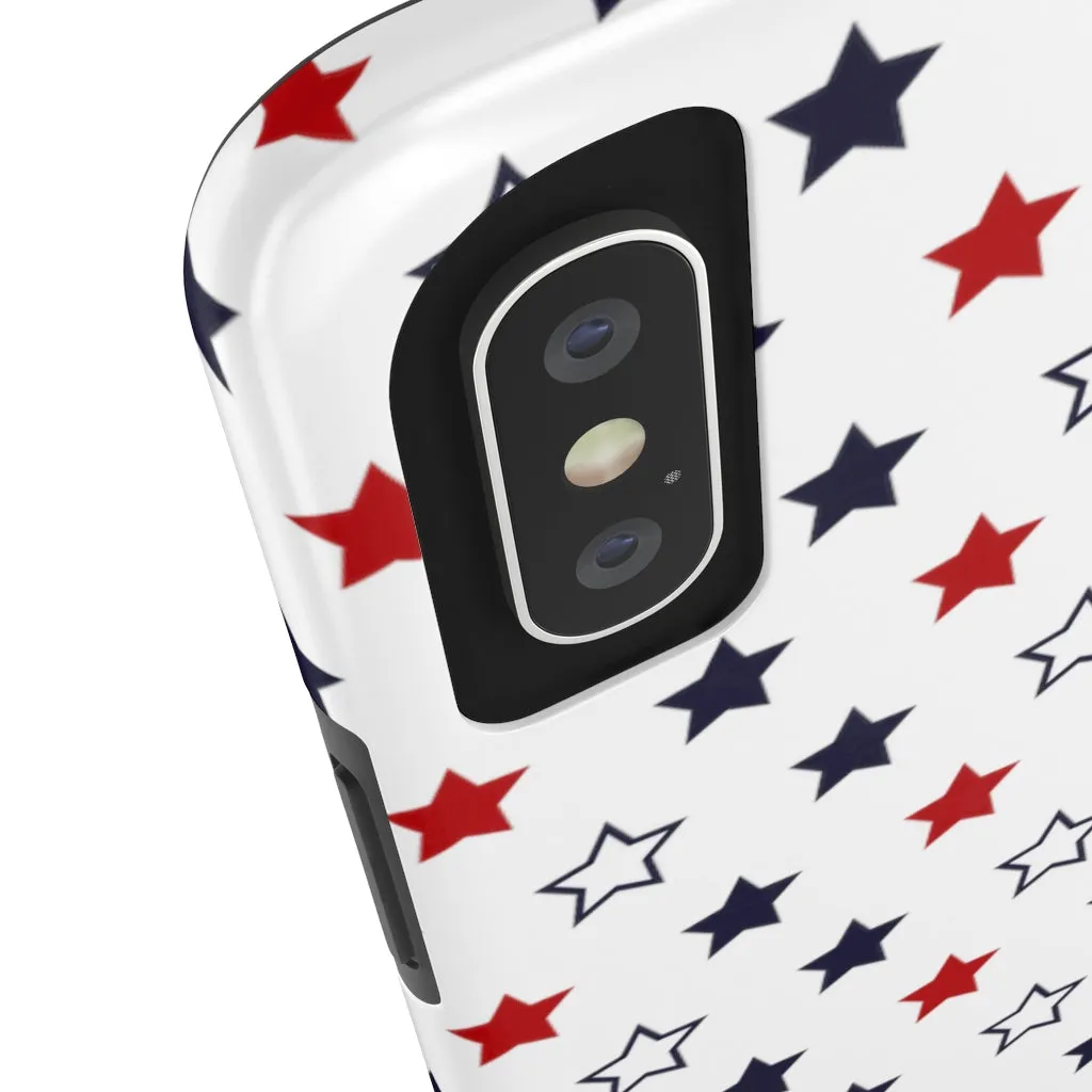 American Patriotic Print Phone Case, Star Print Case Mate Tough Phone Cases-Made in USA