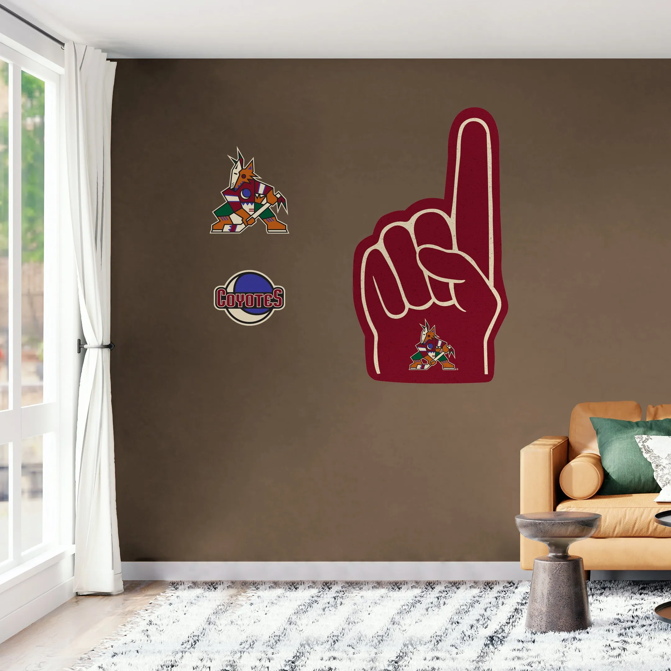 Arizona Coyotes:    Foam Finger        - Officially Licensed NHL Removable     Adhesive Decal