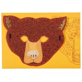 Bear Mask Greetings Card by East End Press