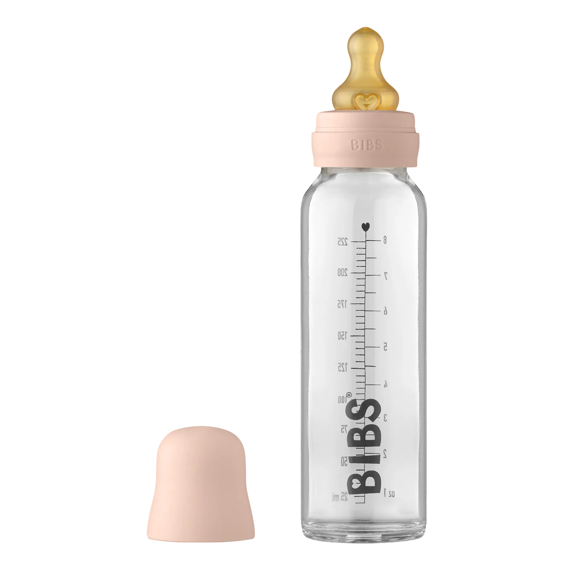 Bibs Glass Bottle Set 225ml - Blush