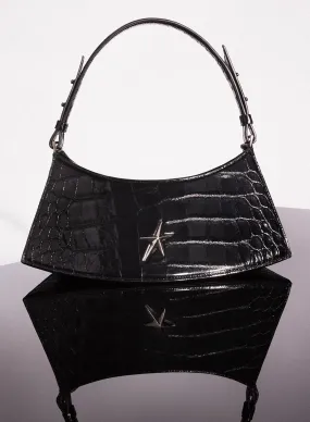 black embossed crocodile zenith bag