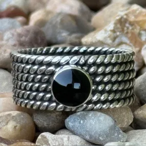 Black Stone Ring - T5239-OX