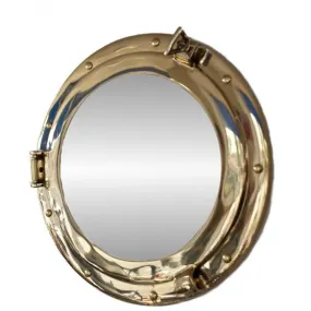 Brass Porthole Mirror 210mm