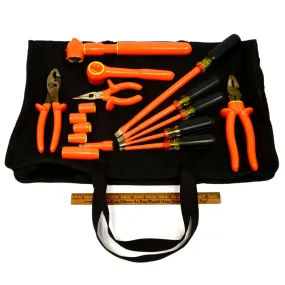 Briefly Used CEMENTEX INSULATED TOOL SET of 16 Electrician Tools in CANVAS BAG!