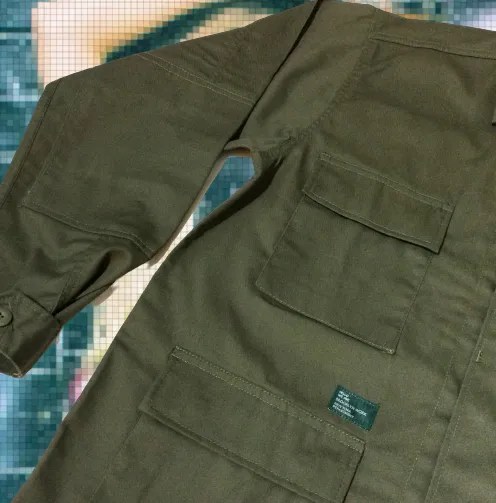 Brooklyn Work T78 Twill Army L/S Shirt Olive