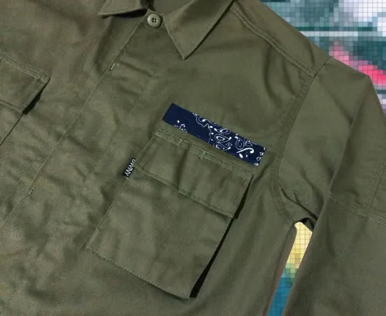 Brooklyn Work T78 Twill Army L/S Shirt Olive