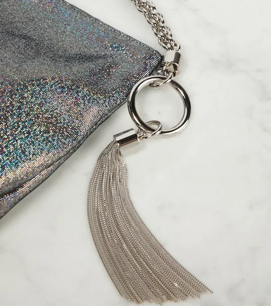 CALLIE metallic disco suede bag