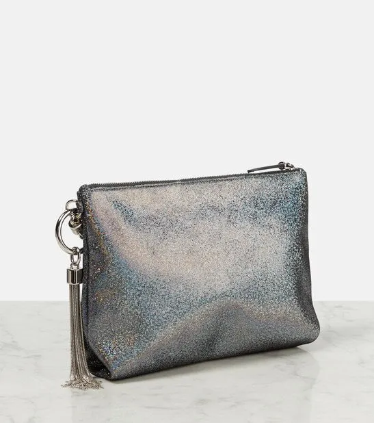 CALLIE metallic disco suede bag