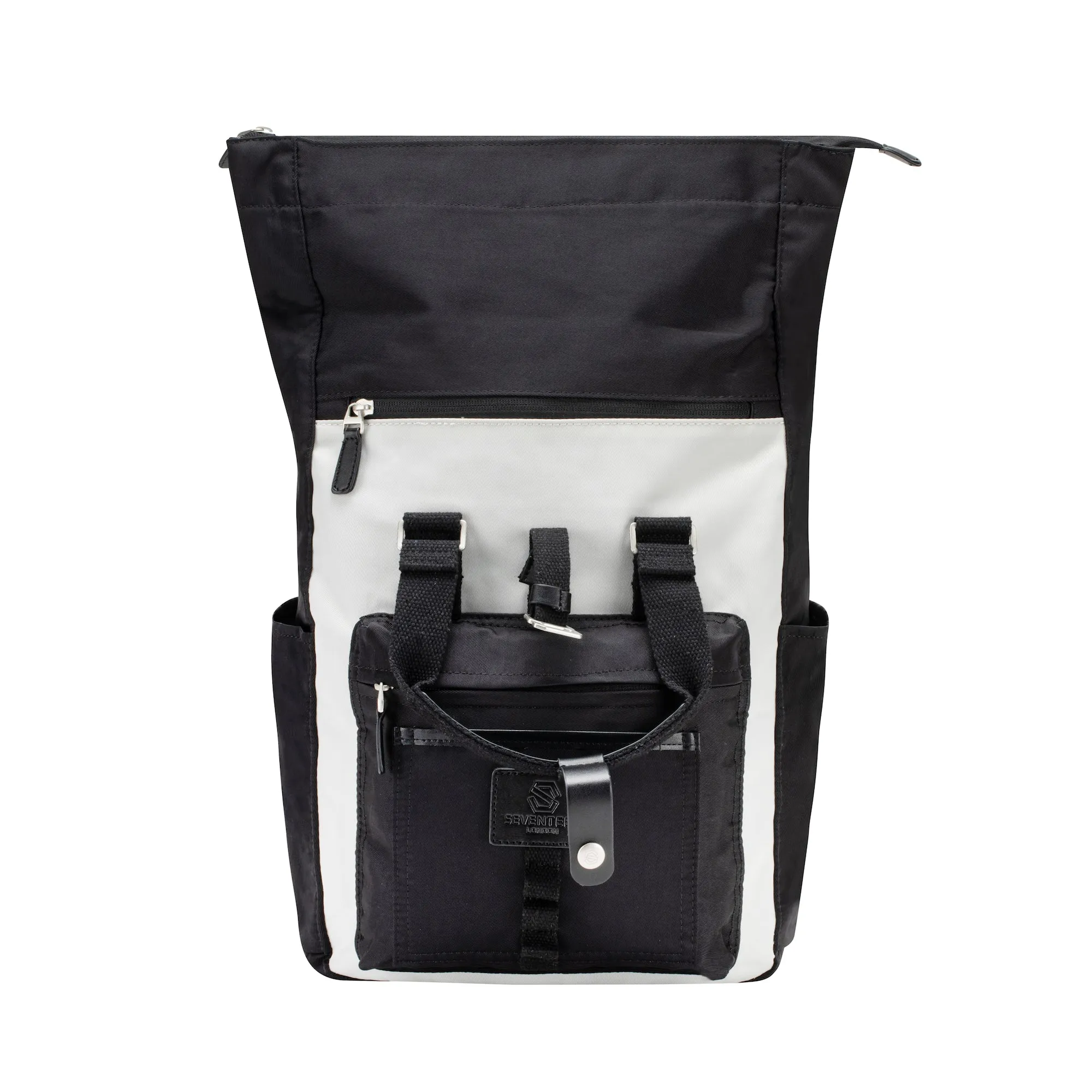 Canary Wharf Backpack - Black with Cream