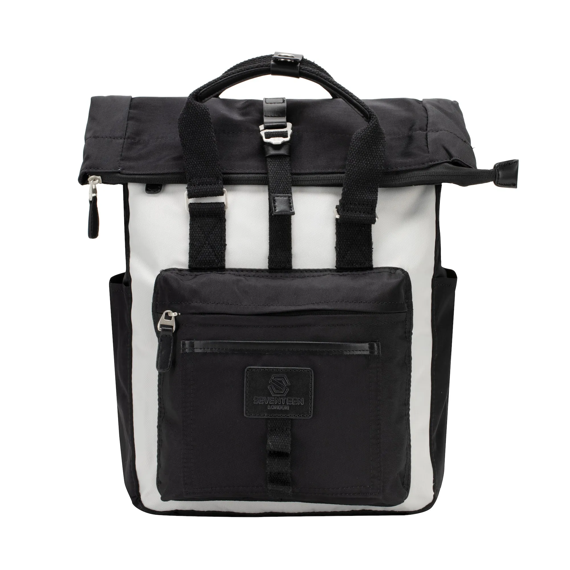 Canary Wharf Backpack - Black with Cream