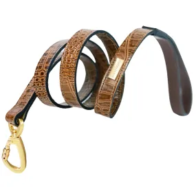 Cayman Dog Leash in Rich Brown