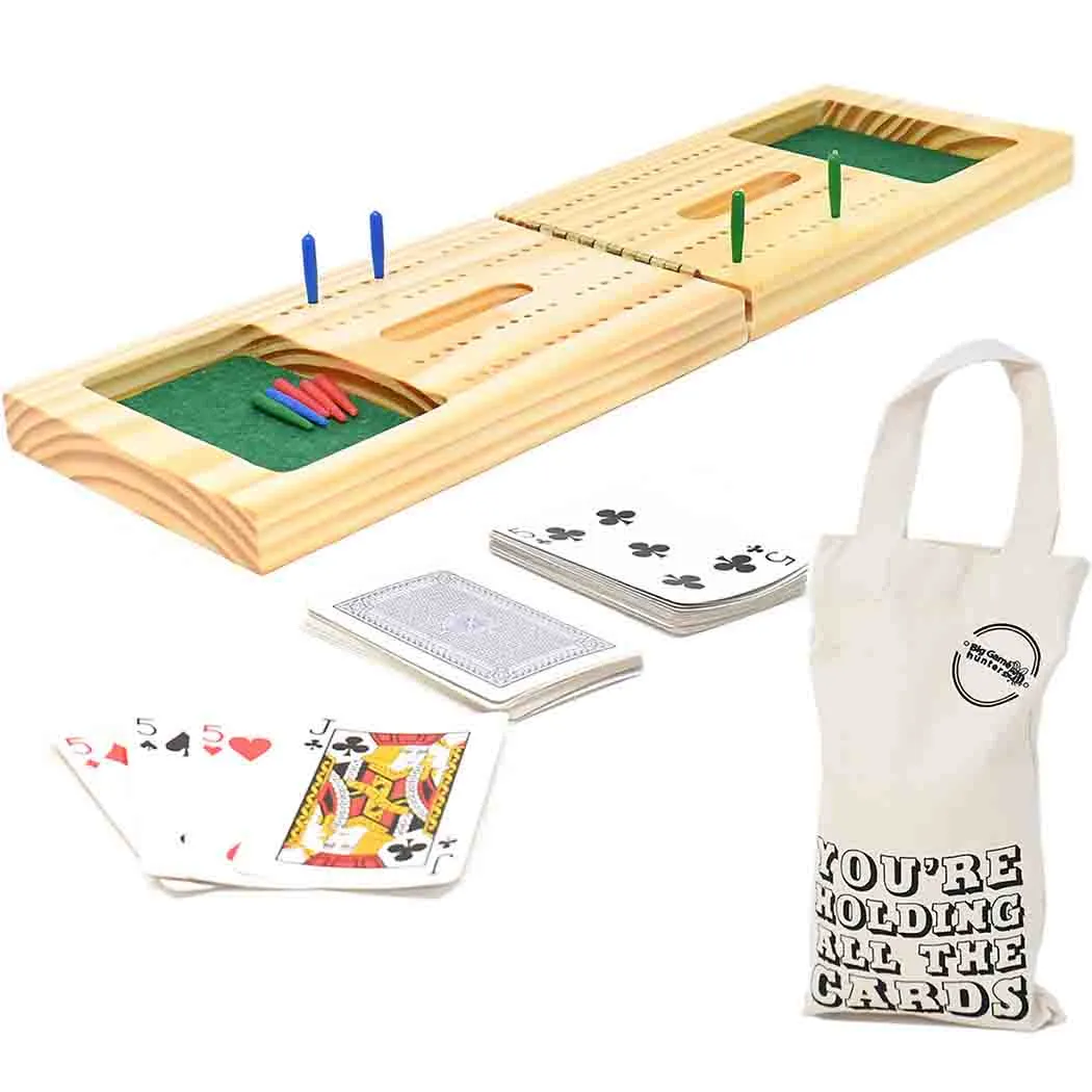 Cribbage Board Game   Cotton Travel Bag