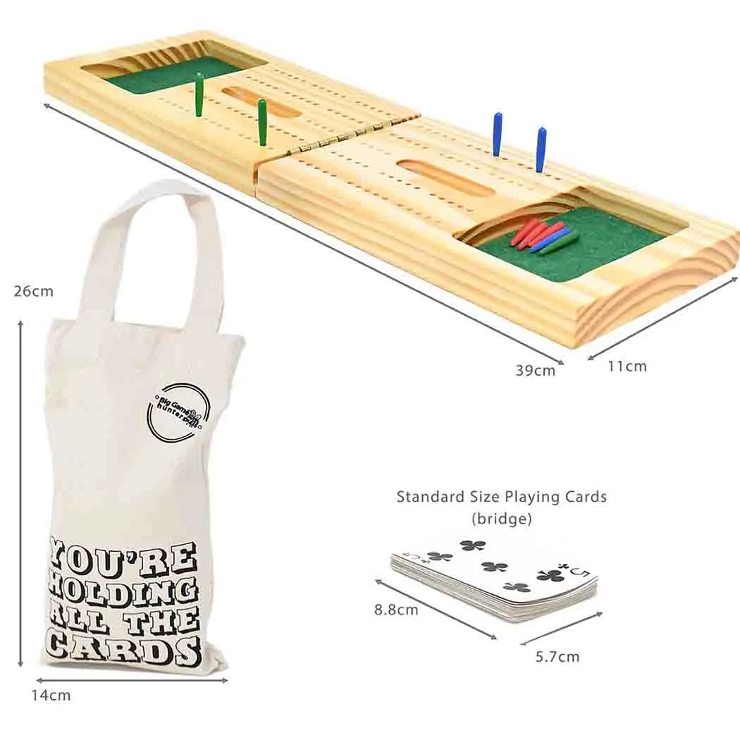 Cribbage Board Game   Cotton Travel Bag