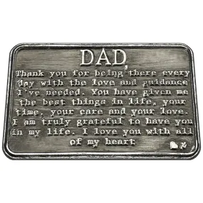 Dad Sentimental Metal Wallet or Purse Keepsake Card Gift - Cute Gift Set From Daughter Son For Men