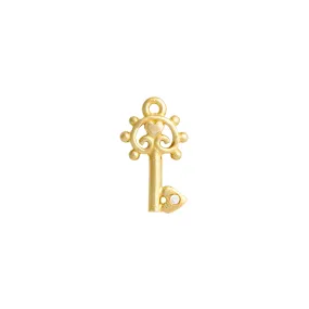 Diamond Scroll Key Charm