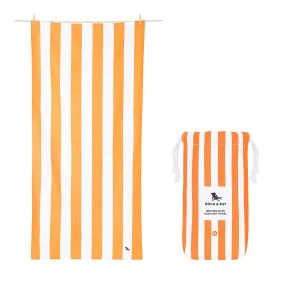 Dock & Bay Beach Towel Cabana Collection XL 100% Recycled Ipanema Orange