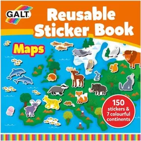 Galt Reusable Sticker Book - Maps