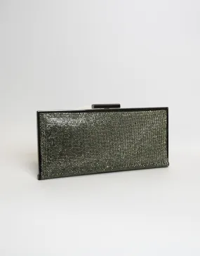 GLIMMER CRYSTAL CLUTCH - BLACK