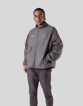 GÝM Nylon Zip Up Jacket - Grey