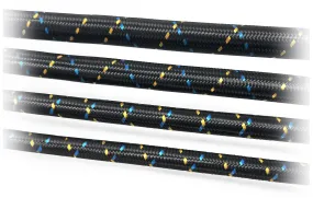 GReddy Durable Nylon Braided -4 Hose in Black, Gold, and Blue Finish