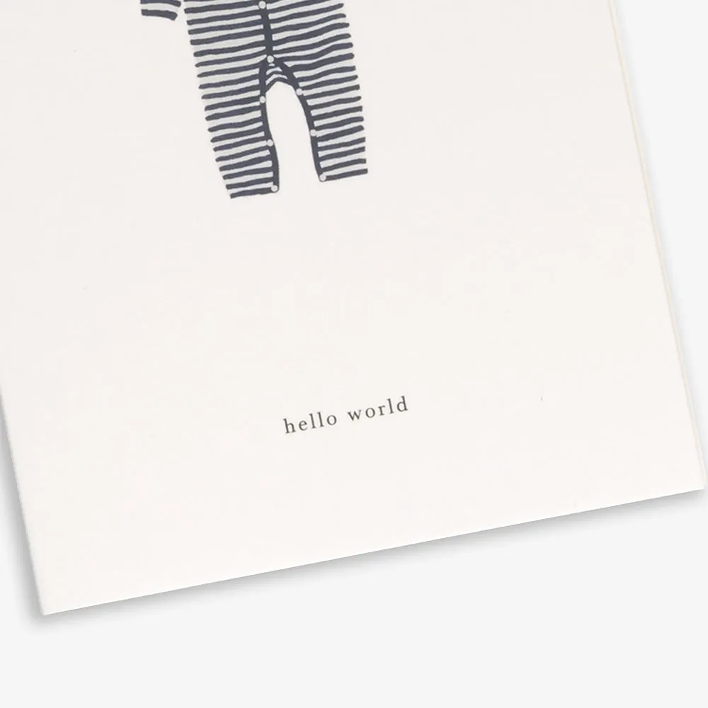 GREETING CARD // BABY ONESIE NAVY