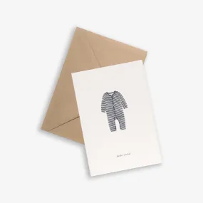 GREETING CARD // BABY ONESIE NAVY