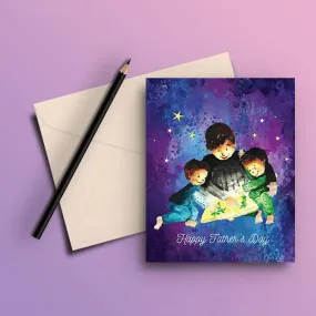 Happy Father's Day Purple Card