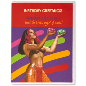 Healing Crystals Birthday Card