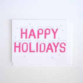 Icy Happy Holidays Card