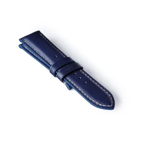 Leather Strap - Blue/White