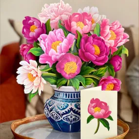 Life Sized Pop-Up Peony Paradise Card