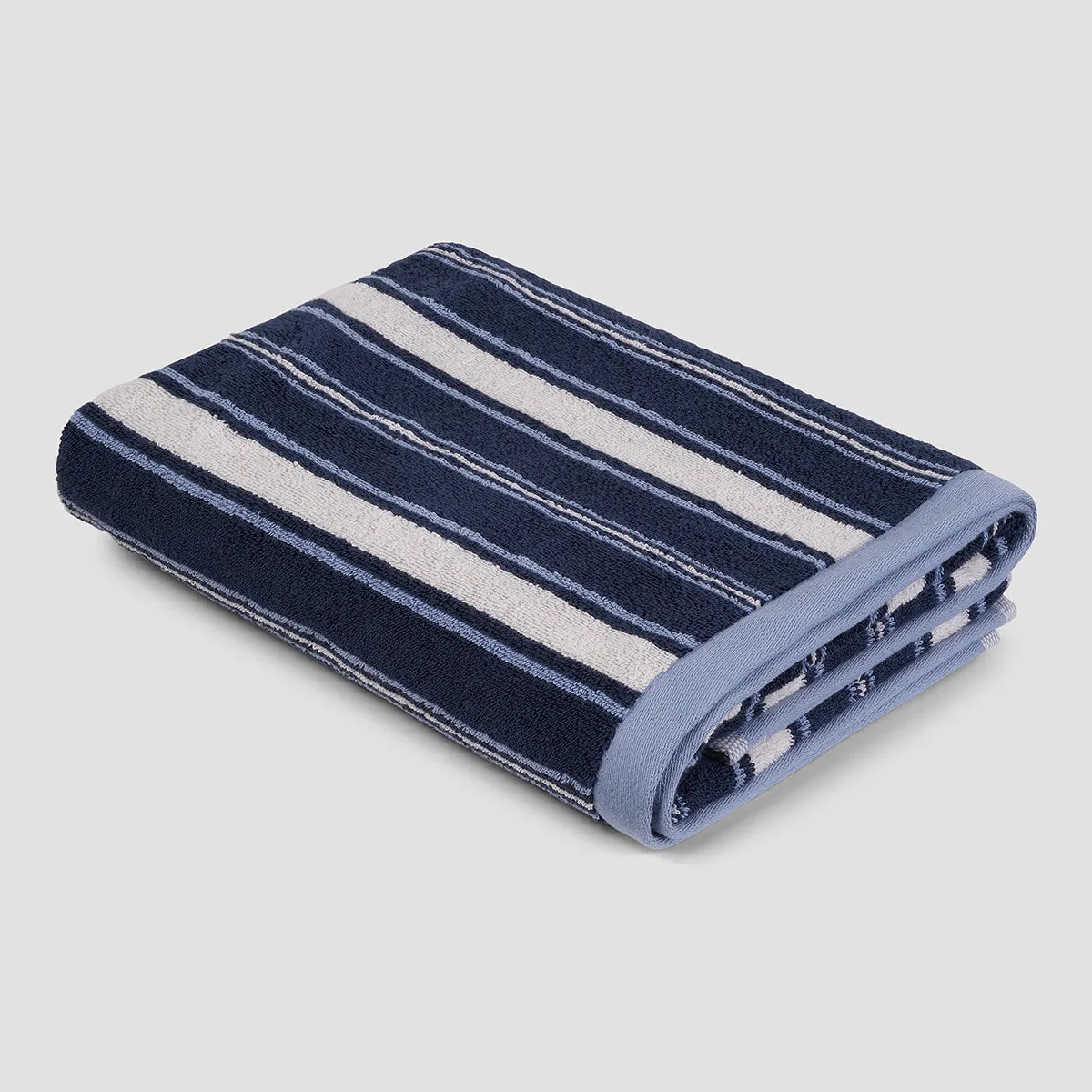 Marina Blue Shoreham Stripe Cotton Towels