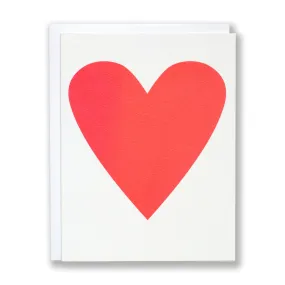 Neon Pink Heart Card