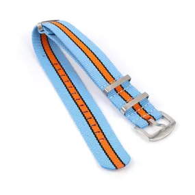 Nylon Racing Strap Blue/ Orange 22 MM