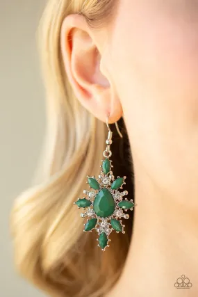 Paparazzi Accessories  - Glamorously Colorful #L21 - Green Earring