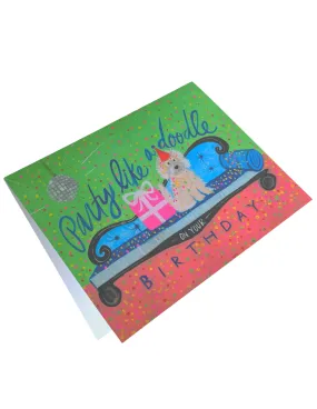 Party Like a Doodle On You're Birthday Card