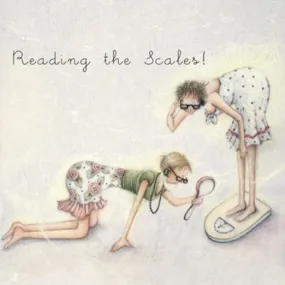 "Reading the Scales!" Greeting Card from Berni Parker