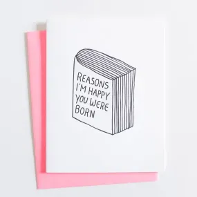 "Reasons I'm Happy" Card