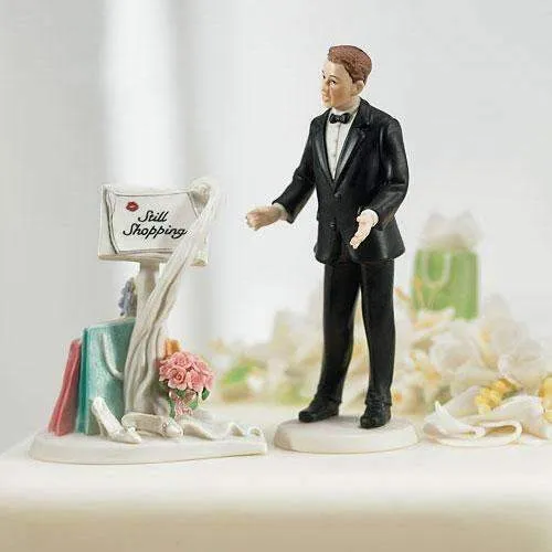 "Still Shopping" Message Board Mix & Match Cake Topper Caucasian Groom (Pack of 1)