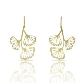 RAS Ginkgo Biloba 3 leaf Earrings