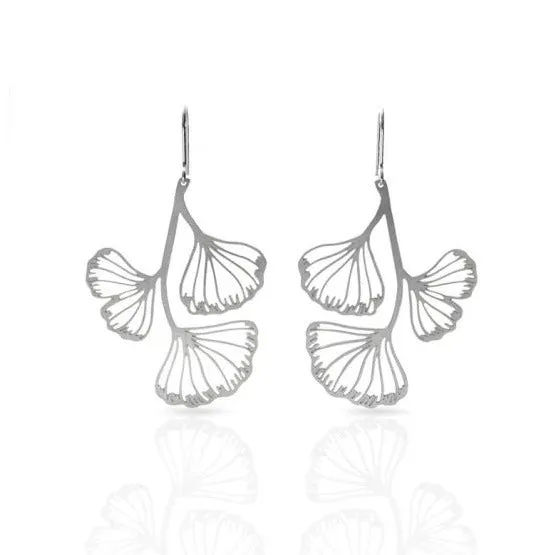 RAS Ginkgo Biloba 3 leaf Earrings