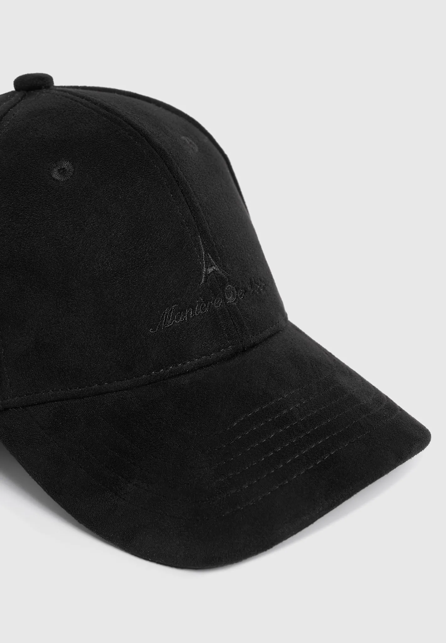 Signature Suede Cap - Black