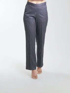 Striped Trouser - Navy Blue