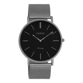 Titanium OOZOO watch with titanium metal mesh bracelet - C9928